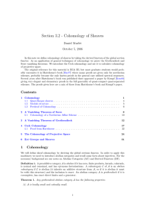 Section 3.2 - Cohomology of Sheaves