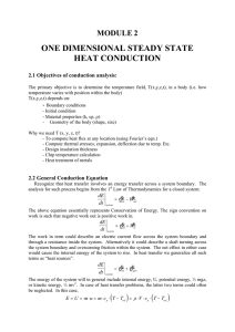 one dimensional steady state heat conduction