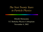 Particle Physics Matter, Energy, Space, Time