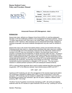 ICP management - Boston Medical Center