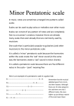 Minor Pentatonic scale In music, notes are sometimes arranged into