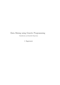 Data Mining using Genetic Programming