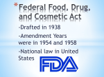 Federal Food, Drug, and Cosmetic Act (1938)