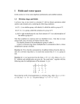 1 Fields and vector spaces