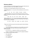 Sentence Patterns