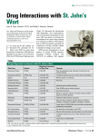 Drug Interactions with St. John`s Wort