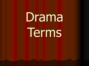 Drama Terms - Johnson County Schools