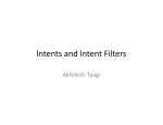 Intents and Intent Filters