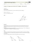 Lesson 5: Congruence Criteria for Triangles—SAA and HL