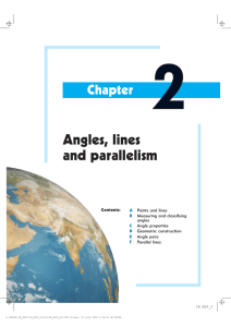 Angles, lines and parallelism