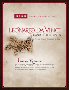 Leonardo da Vinci: Hand of the Genius Teacher Resource