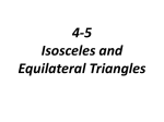 4-5 Isosceles and Equilateral Triangles