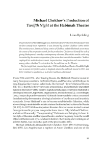 Michael Chekhov`s Production of Twelfth Night at the Habimah Theatre