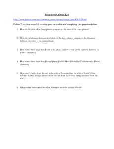 Solar System Virtual Lab Handout