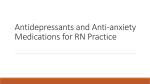 Antidepressants and Anti-anxiety Medications for RN