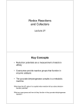 Redox Reactions and Cofactors