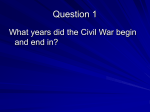 Civil War Review Questions