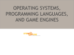 Game Engines - Programming Languages