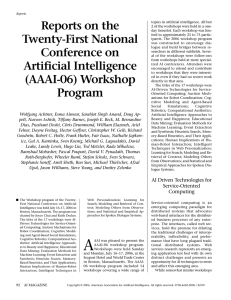 Reports on the Twenty-First National Conference on Artificial