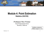 Point Estimation Module - Naval Postgraduate School