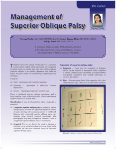 Management of Superior Oblique Palsy