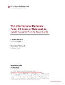 The International Monetary Fund: 70 Years of Reinvention