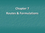 Oral Routes of Administration