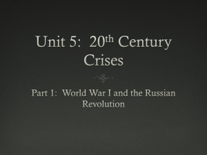 Unit 5: 20th Century Crises