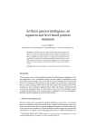 Artificial general intelligence: an organism and level based position