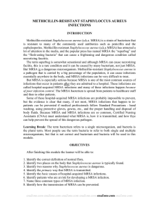 methicillin-resistant staphyloccus aureus infections