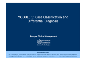 MODULE 5: Case Classification and Differential Diagnosis