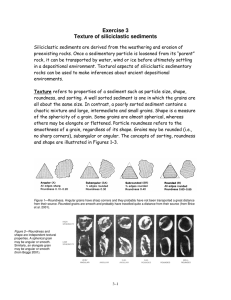 Exercise 3 Texture of siliciclastic sediments