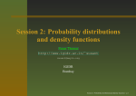 Session 2: Probability distributions and density functions