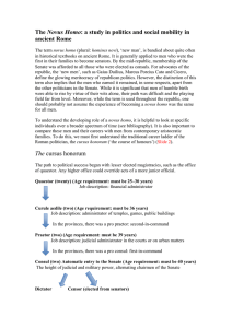 The Novus Homo: a study in politics and social mobility in ancient