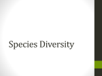 Species Diversity