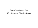 Familiar Continuous Distributions.