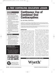Continuous Use of Combined Oral Contraceptives