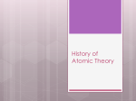 History of Atomic Theory