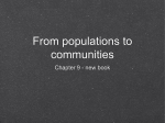 From populations to communities
