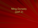 China: Ming Dynasty Part 2