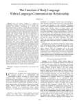 The Function of Body Language Within Language