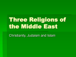 Three Religions of the Middle East