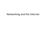 Networking and the Internet - Department of Mathematics and