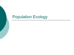 Population Ecology - El Paso High School