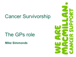 Cancer Survivorship The GPs role - Croydon Health Services NHS