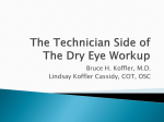 The Technician Side of The Dry Eye Workup