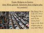 Aim: What function does religion play in society?