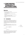 1 CONTINUOUS PROBABILITY DISTRIBUTIONS