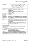 The management of patients with Toxic Epidermal Necrolysis or