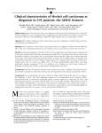 Clinical characteristics of Merkel cell carcinoma at diagnosis in 195